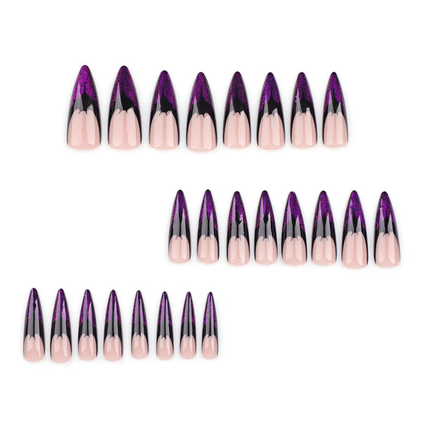 12 Sizes-24 Pcs Press On Nails JP3417