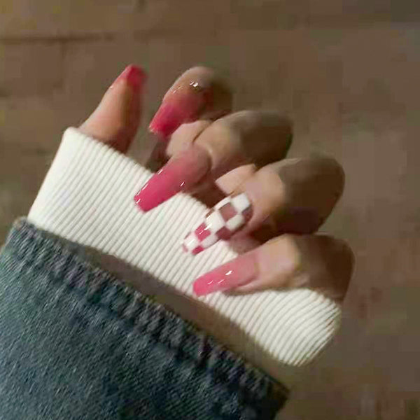 12 Sizes-24 Pcs Press On Nails R310