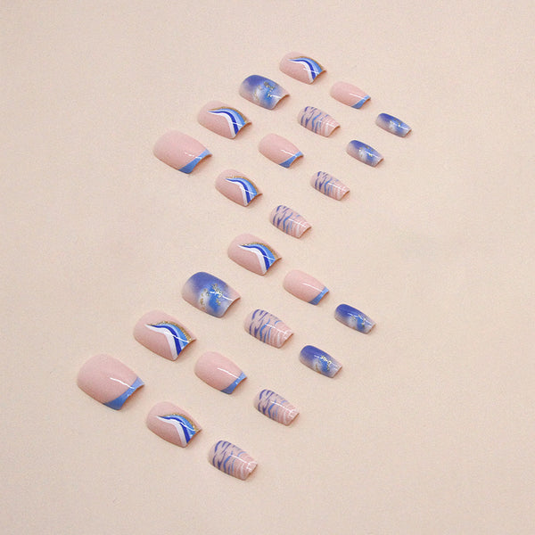 12 Sizes-24 Pcs Press On Nails W1266