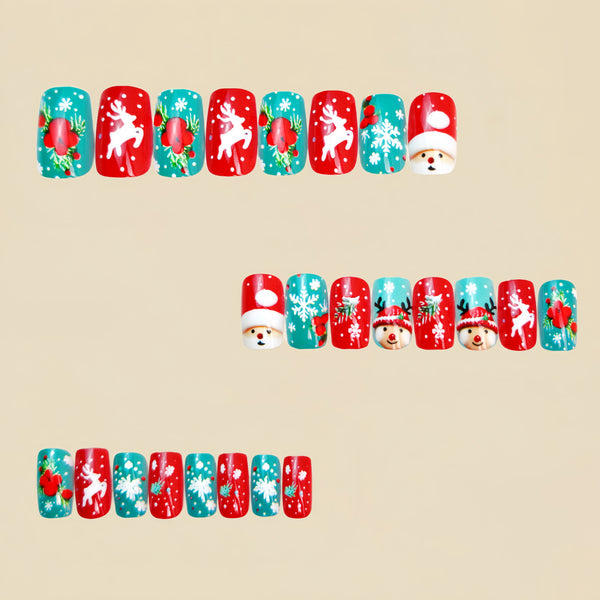 12 Sizes-24 Pcs Press On Nails Y1290