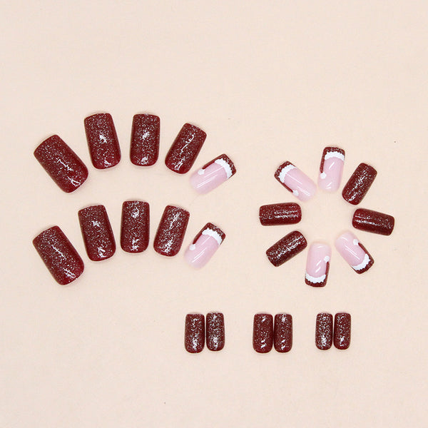 12 Sizes-24 Pcs Press On Nails W812