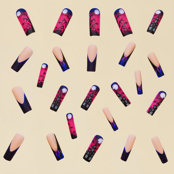 12 Sizes-24 Pcs Press On Nails Y196