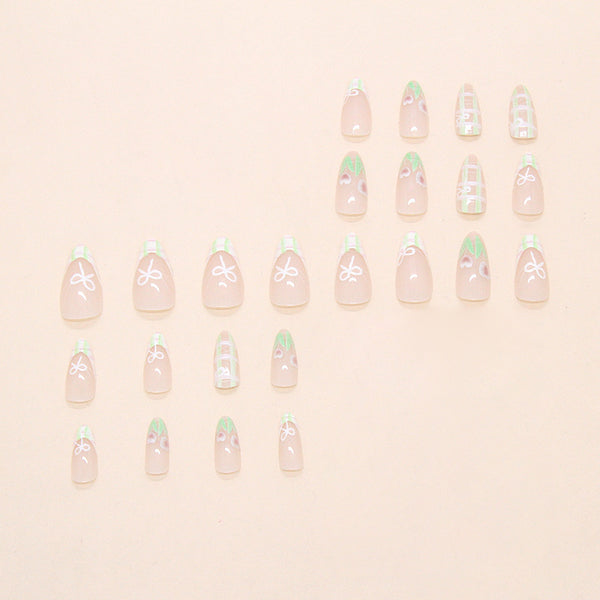 12 Sizes-24 Pcs Press On Nails W1949