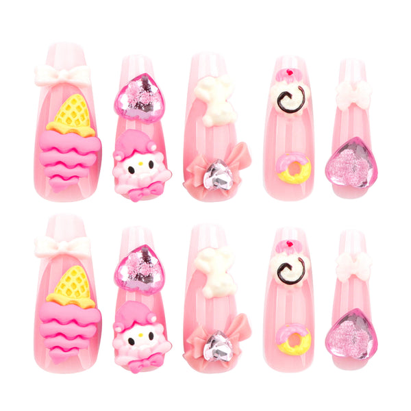 12 Sizes-24 Pcs Press On Nails JP2800