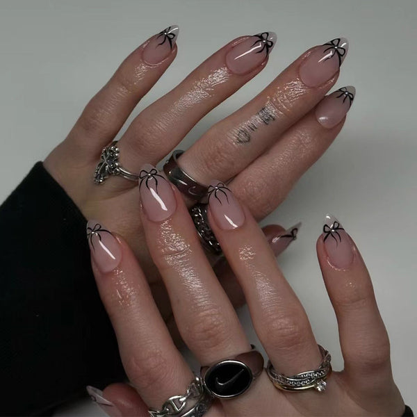 12 Sizes-24 Pcs Press On Nails JP3296