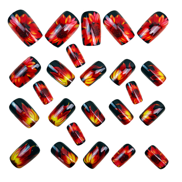12 Sizes-24 Pcs Press On Nails Y1671