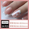 12 Sizes-24 Pcs Press On Nails D024