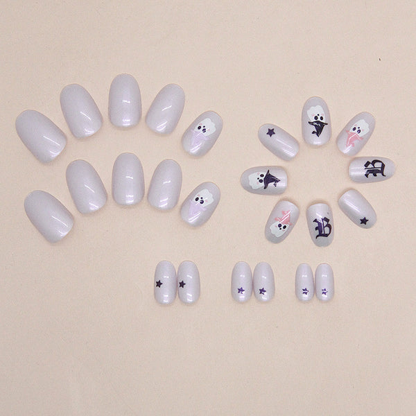 12 Sizes-24 Pcs Press On Nails W1431