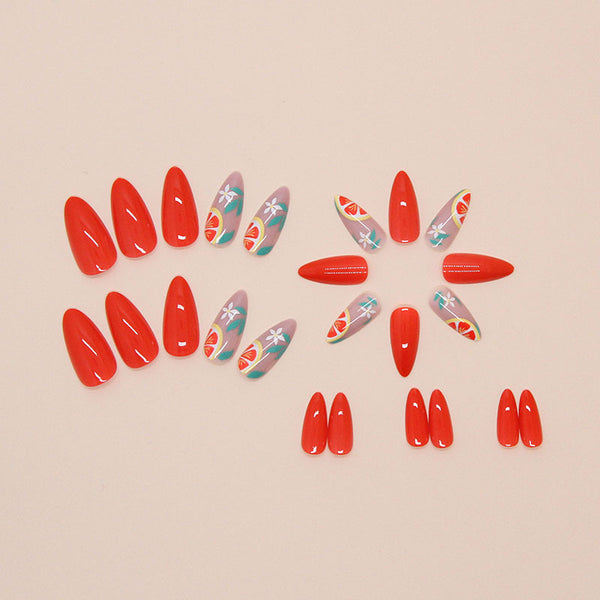 12 Sizes-24 Pcs Press On Nails W1665