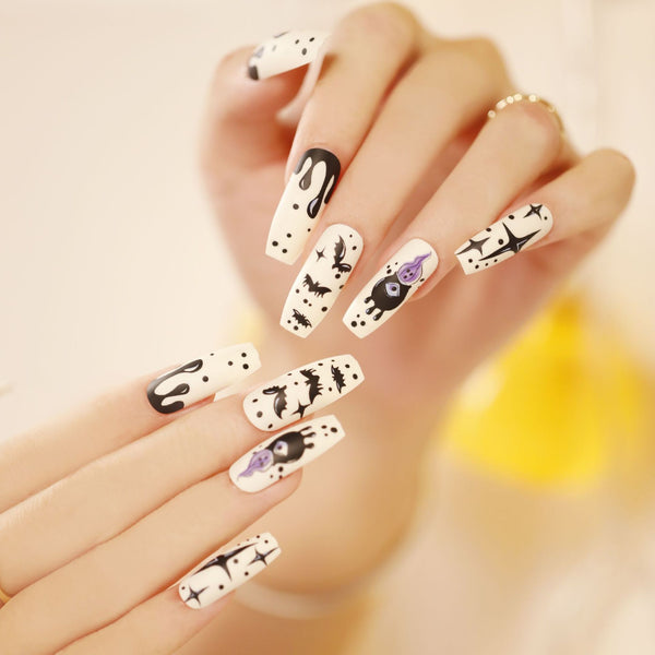 12 Sizes-24 Pcs Press On Nails JP1527