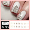 12 Sizes-24 Pcs Press On Nails Y030