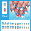 12 Sizes-24 Pcs Press On Nails C1648