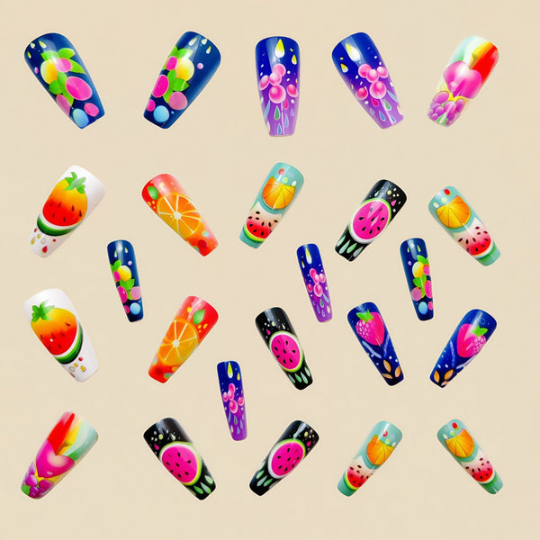 12 Sizes-24 Pcs Press On Nails Y574