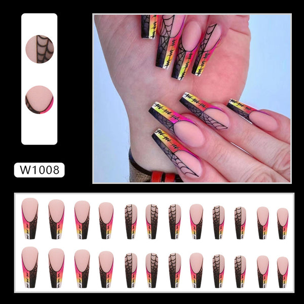 12 Sizes-24 Pcs Press On Nails W1008