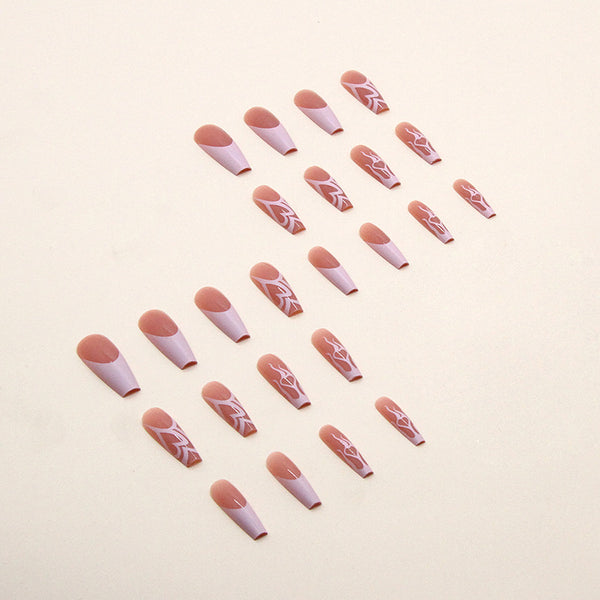 12 Sizes-24 Pcs Press On Nails W308