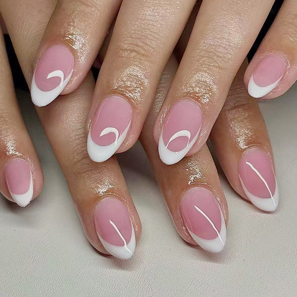 12 Sizes-24 Pcs Press On Nails C1518