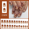 12 Sizes-24 Pcs Press On Nails C1079