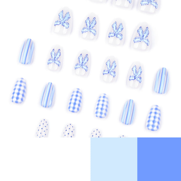 12 Sizes-24 Pcs Press On Nails JP4302
