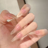 Almond Glossy Long Pink Press on Nails