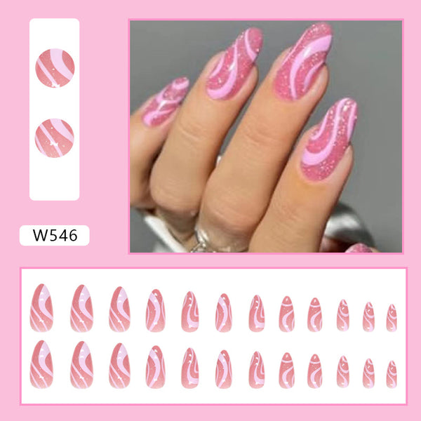 12 Sizes-24 Pcs Press On Nails W546
