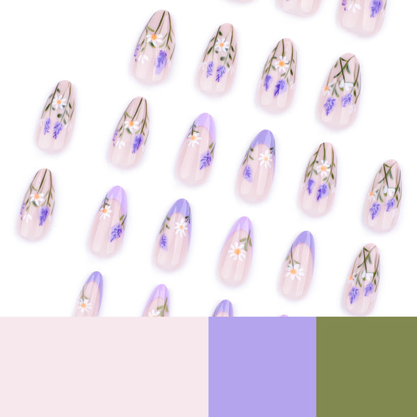 12 Sizes-24 Pcs Press On Nails JP3760
