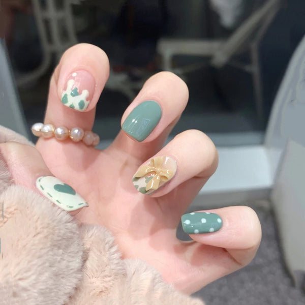 12 Sizes-24 Pcs Press On Nails Z055