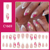 12 Sizes-24 Pcs Press On Nails C1669