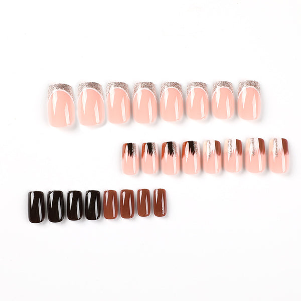 12 Sizes-24 Pcs Press On Nails JP2217