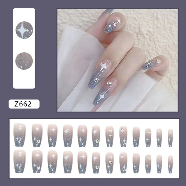 12 Sizes-24 Pcs Press On Nails Z662