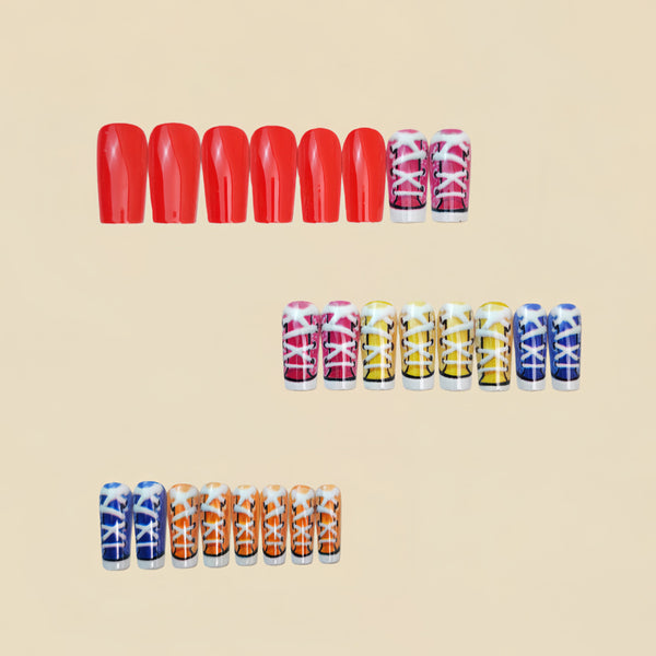 12 Sizes-24 Pcs Press On Nails Y1588