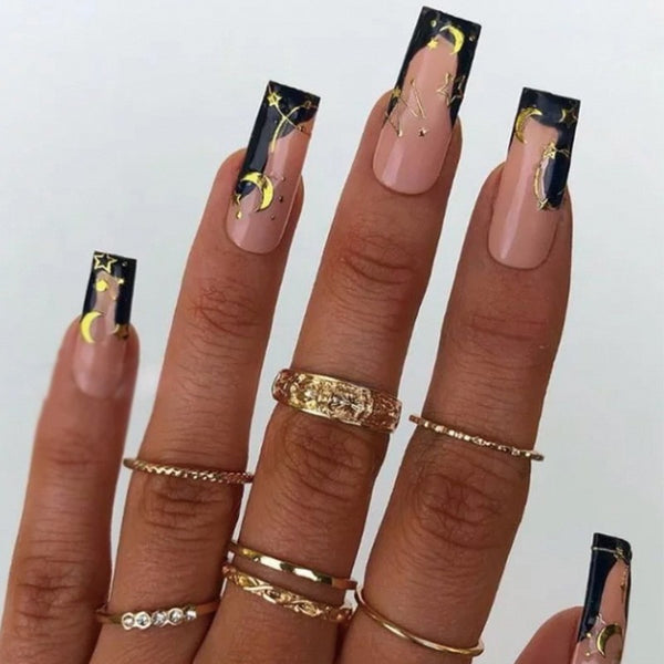 12 Sizes-24 Pcs Press On Nails JP3112
