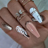 12 Sizes-24 Pcs Press On Nails W1020