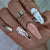12 Sizes-24 Pcs Press On Nails W1020