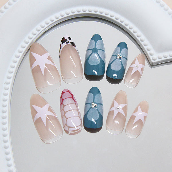 12 Sizes-24 Pcs Press On Nails Z1064