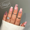 12 Sizes-24 Pcs Press On Nails BZ1417