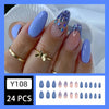 12 Sizes-24 Pcs Press On Nails Y108
