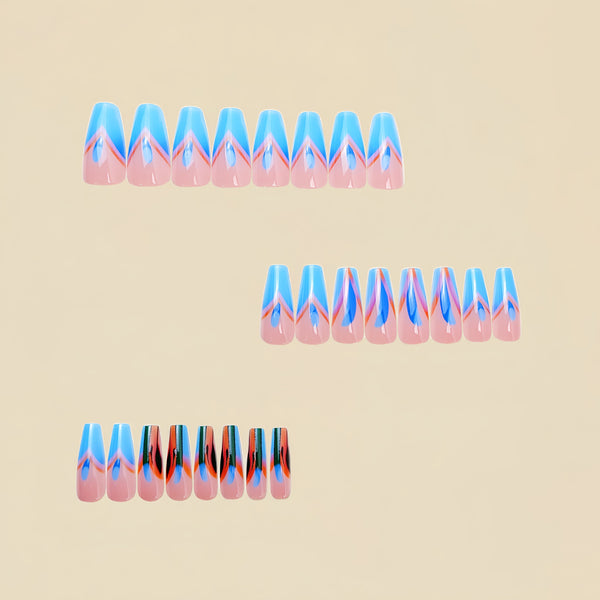 12 Sizes-24 Pcs Press On Nails Y726