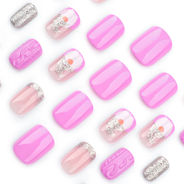 12 Sizes-24 Pcs Press On Nails JP3464