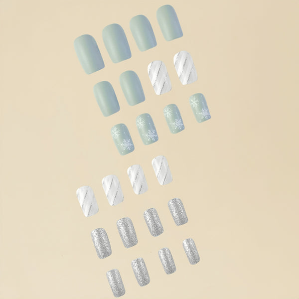 12 Sizes-24 Pcs Press On Nails Y062