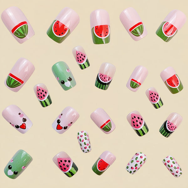 12 Sizes-24 Pcs Press On Nails Y590