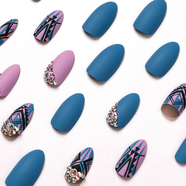 12 Sizes-24 Pcs Press On Nails JP1816