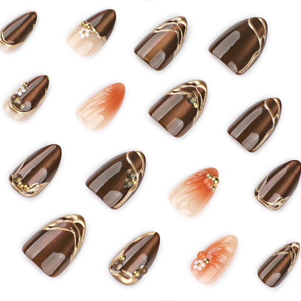 12 Sizes-24 Pcs Press On Nails JP4085