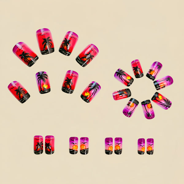 12 Sizes-24 Pcs Press On Nails Y427