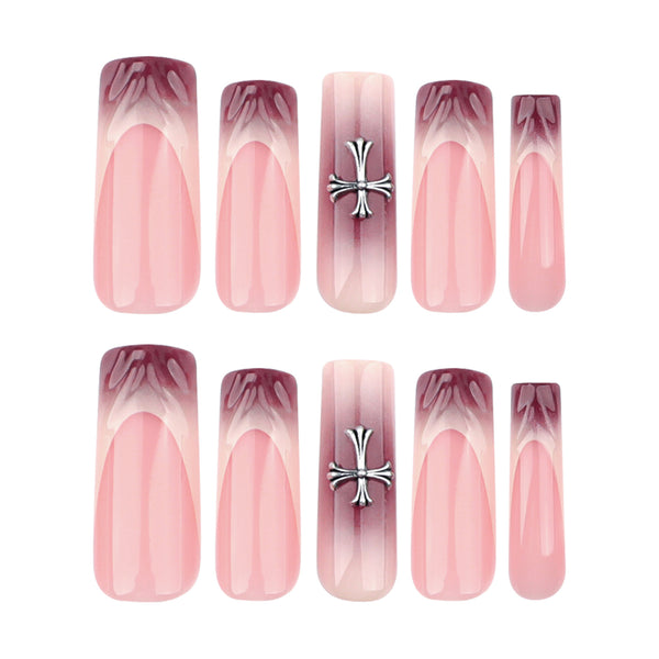 12 Sizes-24 Pcs Press On Nails JP3522