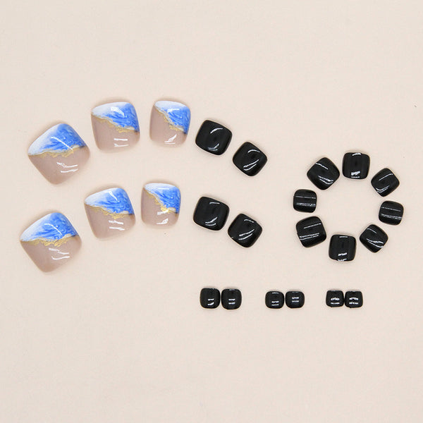 12 Sizes-24 Pcs Press On Nails F108