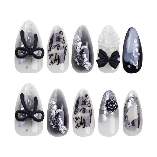 12 Sizes-24 Pcs Press On Nails JP3076
