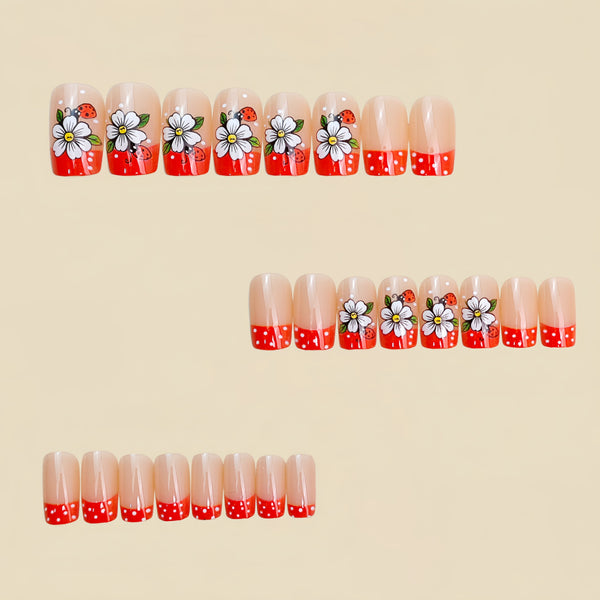 12 Sizes-24 Pcs Press On Nails Y1976