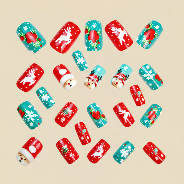 12 Sizes-24 Pcs Press On Nails Y1290