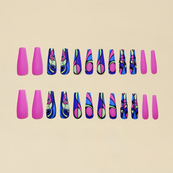 12 Sizes-24 Pcs Press On Nails Y209