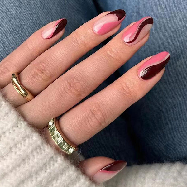 12 Sizes-24 Pcs Press On Nails W402
